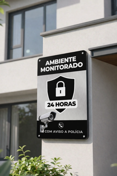 Placa de Identificação — Ambiente Monitorado